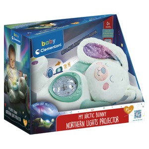 Imagen de Peluche Conejito Polar Aurora Boreal con luz y sonido, juguete relajante +0 Meses, Baby CLEMENTONI