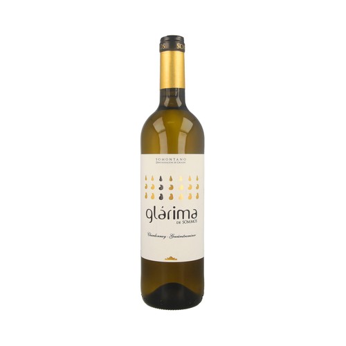 Vino blanco con denominación de origen Somontano GLÁRIMA botella de 75 cl.