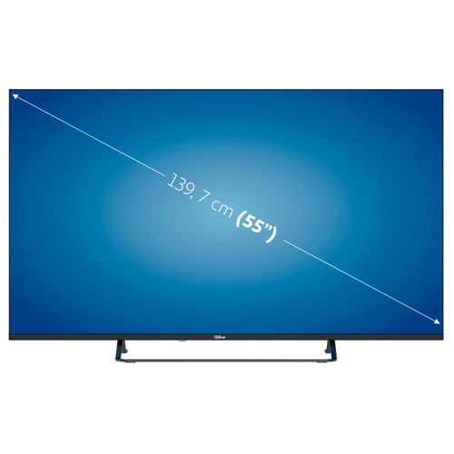Televisión 139,7 cm (55") QLED QILIVE Q55QA221B 4K, SMART TV, WIFI, BLUETOOTH, TDT T2, USB reproductor, 3HDMI, 60HZ.