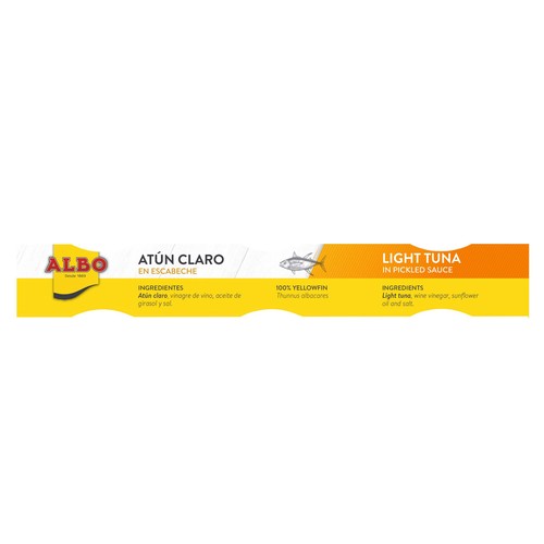ALBO Atún claro en escabeche lata de 67 g. pack de 3 uds.