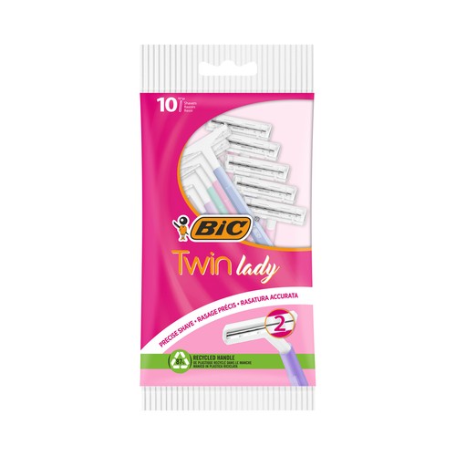 Maquinillas de doble hoja desechables BIC Twin lady 10 uds.