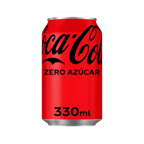 COCA COLA Refresco de cola Zero sin azúcar lata de 330 ml.