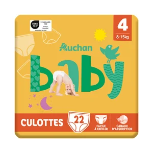 PRODUCTO ALCAMPO Baby Pants (braguitas) de aprendizaje talla 4 para bebés de 8 A 15 kilogramos 22 uds.