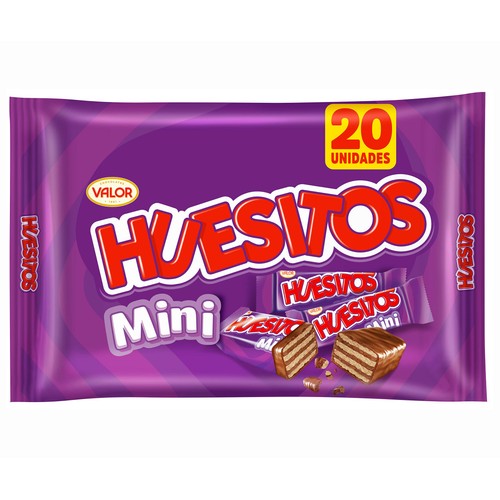 Barritas de chocolate, mini HUESITOS 20 uds. 270 g.