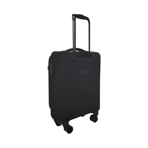Maleta de cabina tipo trolley  soft 8 ruedas 55cm negro. AIRPORT