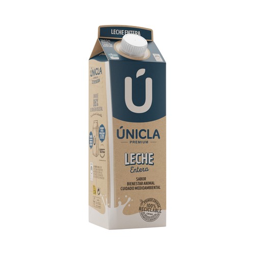 ÚNICLA Leche de vaca entera de origen 100% gallega 1 l.