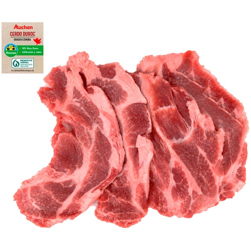 ALCAMPO CULTIVAMOS LO BUENO Filetes de aguja de cerdo raza Duroc.