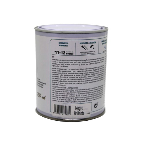 Esmalte brillante negro, OK, 750ml.