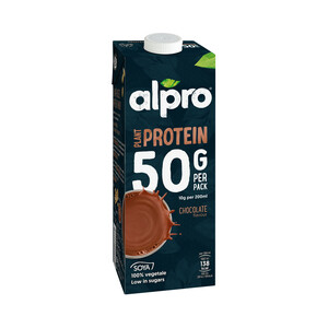ALPRO Bebida de soja 100% vegetal, enriquecida con proteinas y con sabor a chocolate ALPRO Plant protein 1 l.