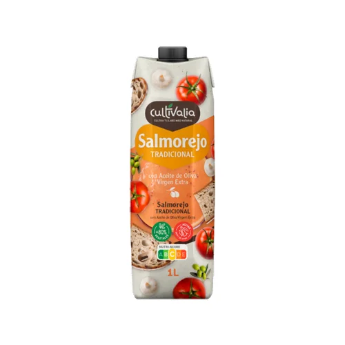 AUCHAN Salmorejo con aceite de oliva virgen extra 3 x 33 cl Producto Alcampo.
