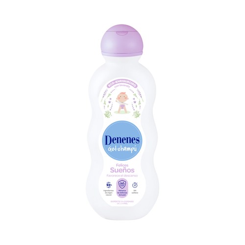 DENENES Gel y champú infantil con lavanda, que no pica en los ojos DENENES Felices sueños 600 ml.