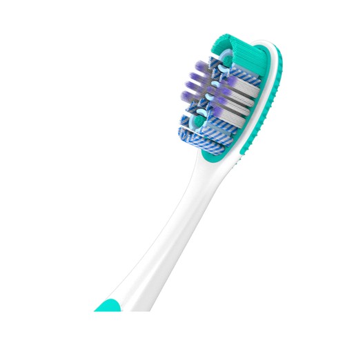 COLGATE 360º Max white one Cepillo de dientes medio, que ayuda prevenir la acumulación de bacterias.