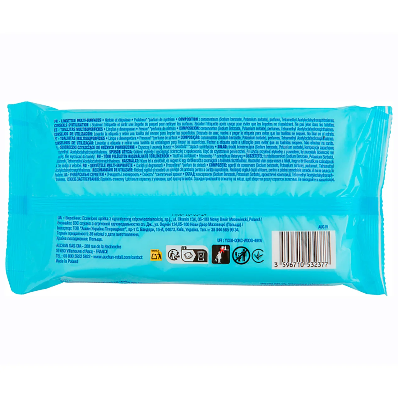 PRODUCTO ALCAMPO Toallitas limpiadoras multisuperficies 40 uds