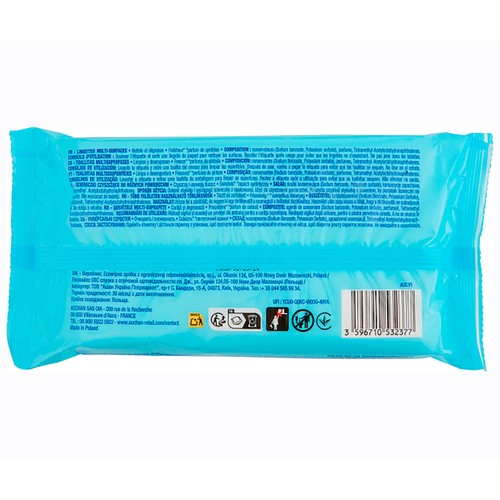 PRODUCTO ALCAMPO Toallitas limpiadoras multisuperficies 40 uds