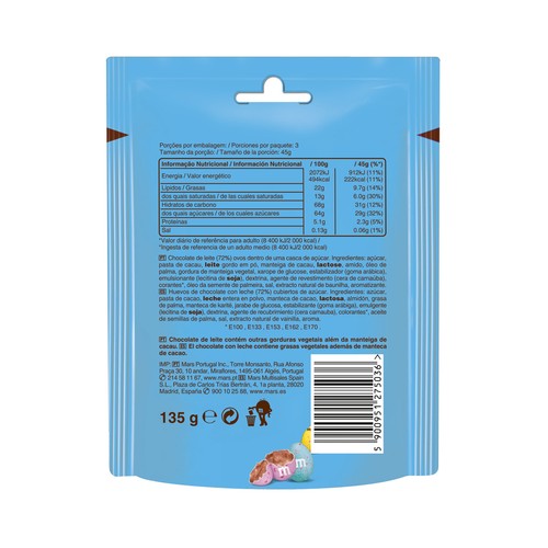 M&M"S Mini huevos de Pascua de chocolate 135 g.