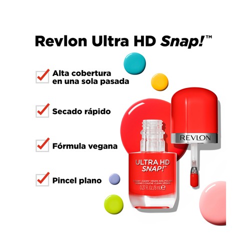 REVLON Ultra hd snap! tono 031 She´s on fire Esmalte de uñas de secado rápido.