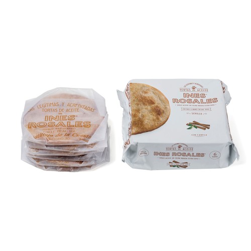 INÉS ROSALES Tortas de aceite de oliva con canela INES ROSALES 6 uds. 180 g.