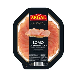 Lomo embuchado de Extremadura, cortado en lonchas de fácil separación ARGAL 70 g.