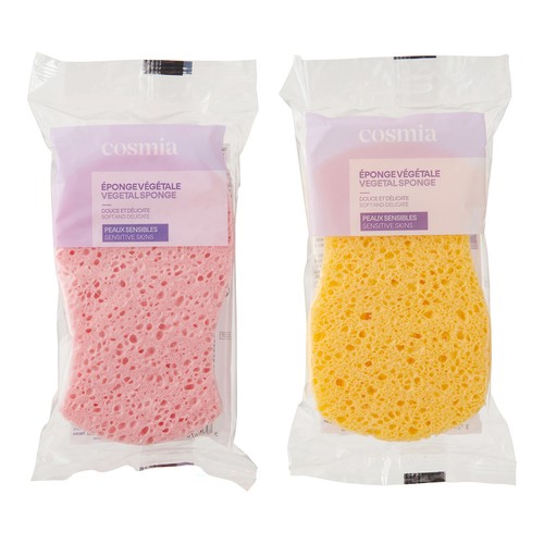 COSMIA Esponja vegetal suave y delicada, para pieles sensibles.