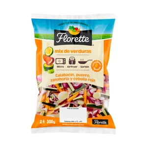 FLORETTE Mix de verduras (calanacín, puerro, zanahoria y cebolla roja) 300 g.