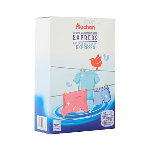 PRODUCTO ALCAMPO Detergente en polvo, lavado a mano 650 g.