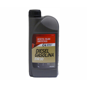 Aceite sintético para vehículos con motores de gasolina o diésel PRODUCTO ALCAMPO C4, 1 litro.