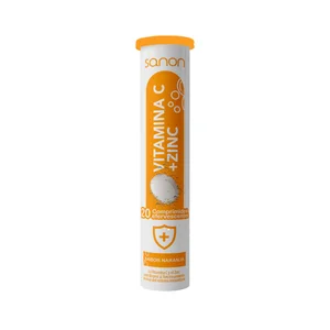 SANON Vitamina c + zinc sabor naranja en comprimidos efervescentes 20 uds.