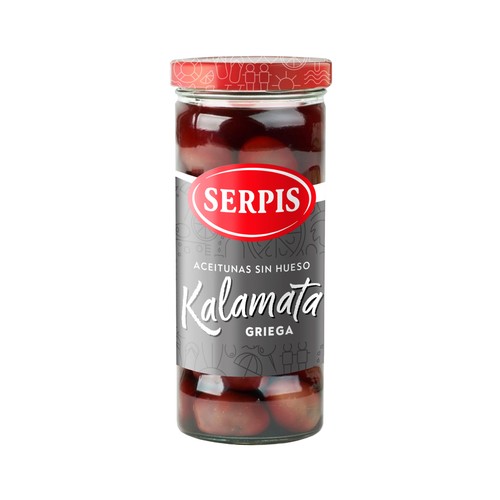 SERPIS Aceitunas Kalamata (griega) sin hueso bote 175 g.