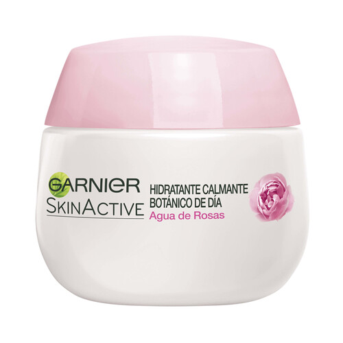 GARNIER Crema hidratante y calmante, con agua de rosas, para pieles sensibles GARNIER Skin active 50 ml.