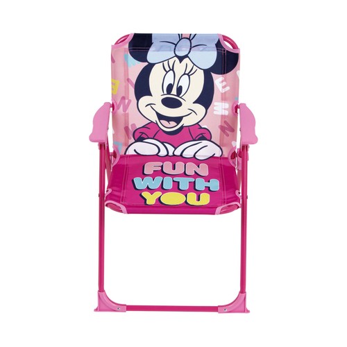 Silla infantil niños plegable para jardín, playa o piscina con diseño Minnie, 38x32x53cm ARDITEX.