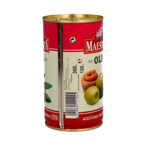 Aceitunas verdes rellenas de anchoa MAESTRANZA lata de 150 grs