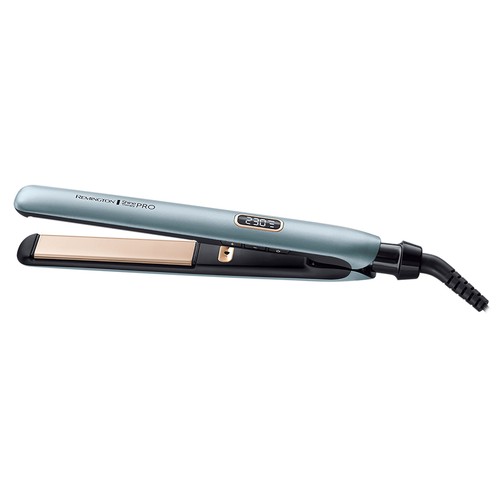 Planchas alisadora REMINGTON S9300 Shine Therapy PRO, revestimiento cerámico, temperatura max 230°C, placas de 110 mm, LCD.
