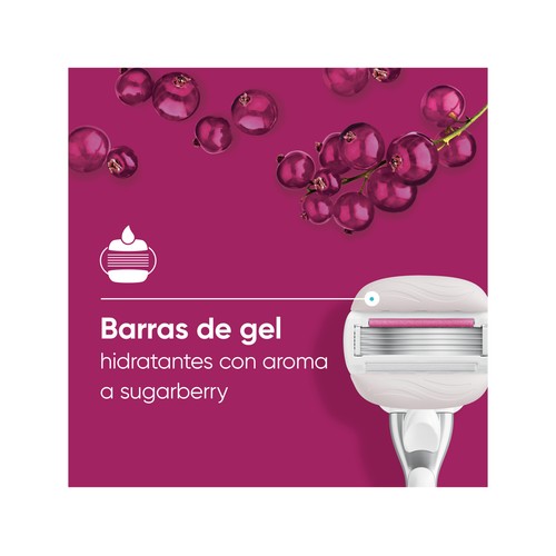 VENUS Pro comfortglide sugarberry de Gillette Maqunilla para depilación de mujer + recambio.