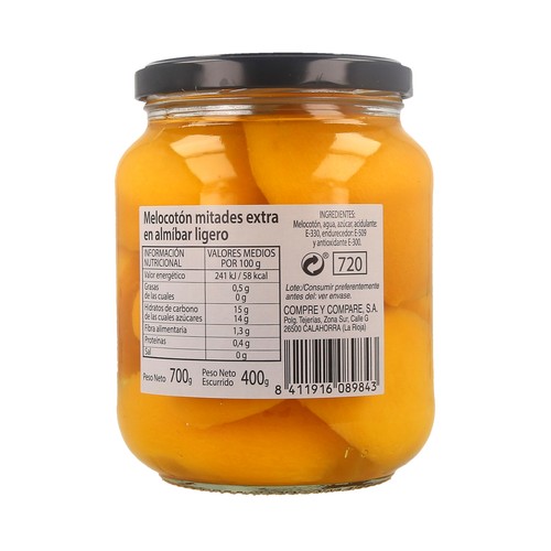 DON CELORRIO Melocotón en almíbar 720 g.