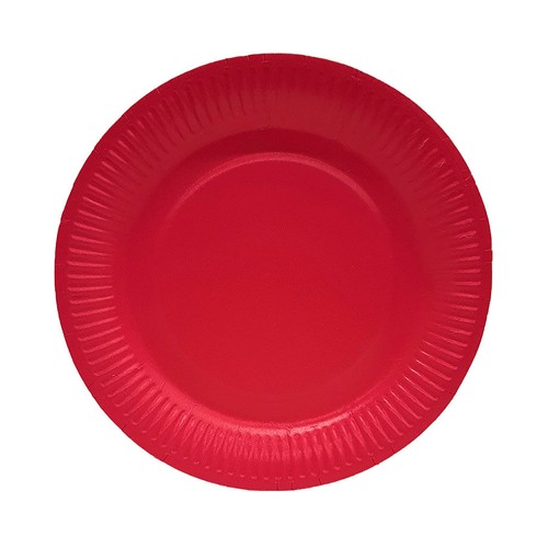 Pack de 10 platos de cartón 18cm, color rosa ACTUEL.
