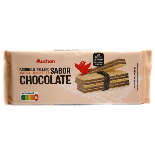 PRODUCTO ALCAMPO Galletas de barquillo con relleno de cacao 200 g.