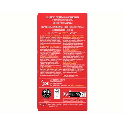 L"OR Café cápsulas l´or espresso maranello 10 uds 52 gr