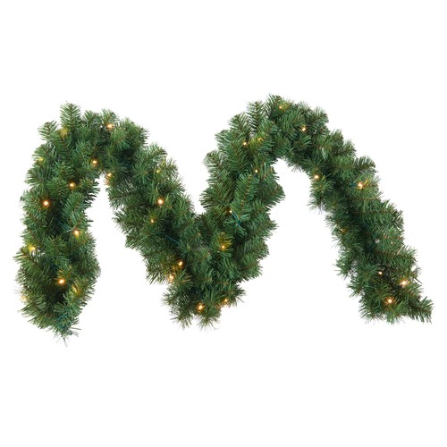 Guirnalda verde de navidad con iluminación 200cm PVC, ACTUEL