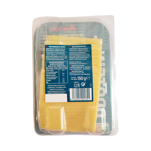PRODUCTO ALCAMPO Queso curado en lonchas con extra de proteínas PRODUCTO ALCAMPO 150 g.