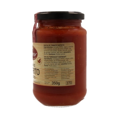 FERRER Tomate sofrito estilo casero frasco de 350 g.