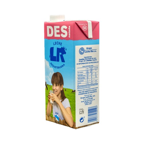 L.R. Leche de vaca desnatada 1l.