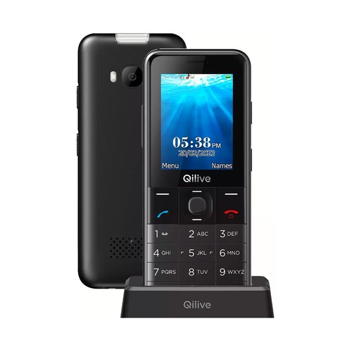 Teléfono móvil fácil uso QILIVE, pantalla 2,4", dual Sim.