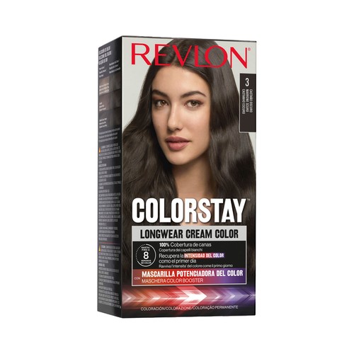 REVLON Colorstay permanente tono 3 Castaño oscuro.
