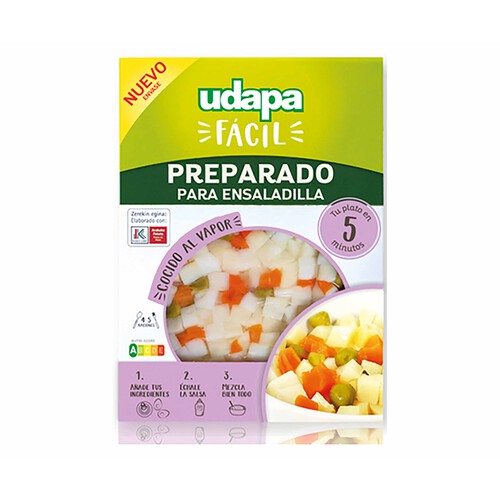 Preparado ensaladilla cocido al vapor UDAPA 450 gramos