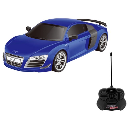 Coche deportivo radiocontrol Black edition con cristales tintados, escala 1:18, RADIOCONTROL.