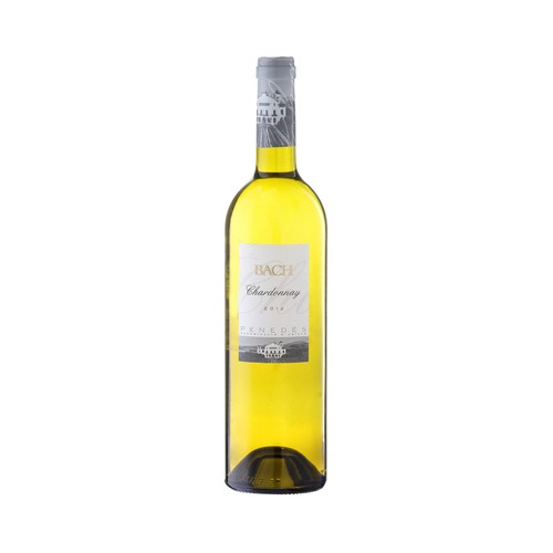 BACH  Vino blanco Chardonnay con D.O. Catalunya botella de 75 cl.