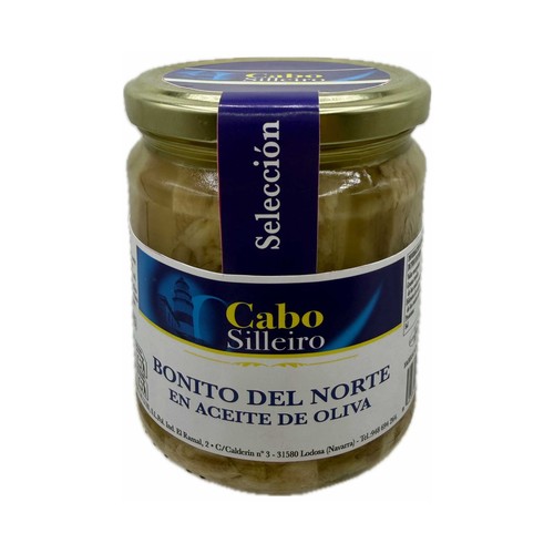 CABO SILLEIRO Selección Bonito del norte en aceite de oliva frasco 400 g.