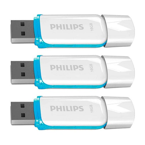 Pack 3 pendrive USB 2.0 PHILIPS Snow Edition Blue, 16GB