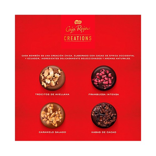 NESTLE Caja roja creations Surtido de 32 bombones 398 g.