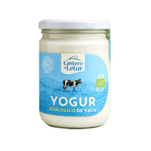 Yogur natural ecológico EL CANTERO DE LETUR 420 g.